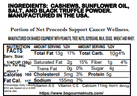 Single Bag - Decadent Cashews (Delicately flavored with Black Truffle)